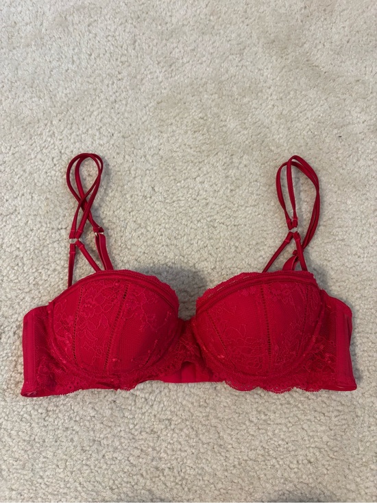 H&M Other - H&M Red Lace Balconette Bra with Double Straps